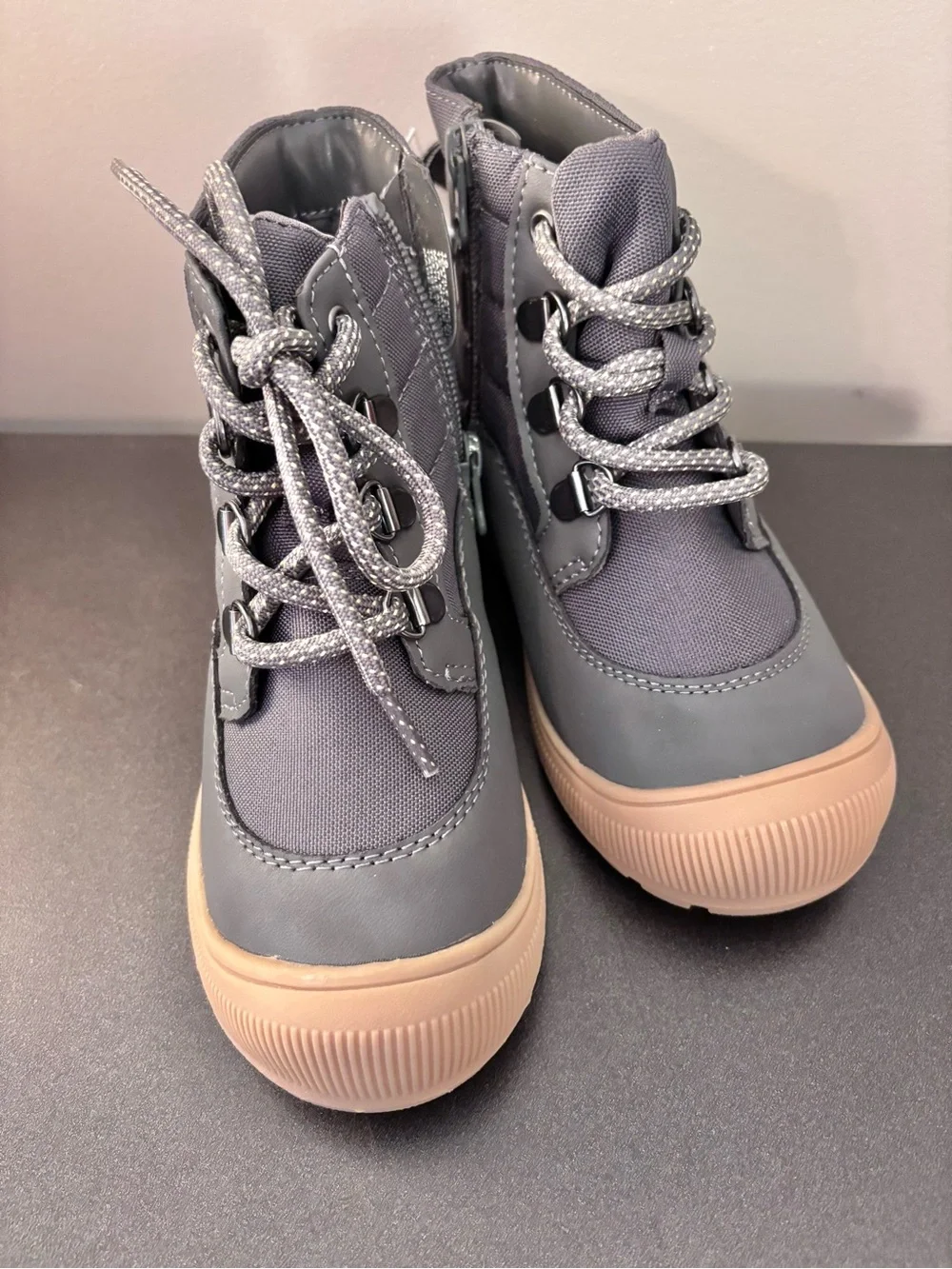 NWT Cat & Jack Fox gray boots size 10